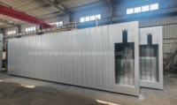 Ligne de peinture de revêtement en poudre chaîne de convoyeur aérien cabine automatique prétraitement par pulvérisation four à revêtement en poudre meilleure usine de finition