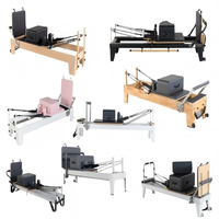 Máquina de Pilates Reformer de Madera de Arce, Cama de Ejercicio para Fortalecimiento del Core, Equipo Comercial de Pilates