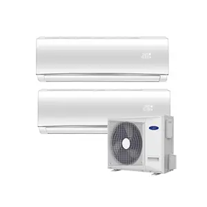 14000 Btu Split pendingin udara hemat energi 1 Drive 2 Multi Split AC dengan 7000 Btu Ducted/dinding