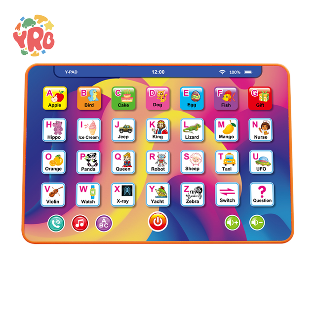 Yrb Baby Early Educational ABC Letters Tablet Learning Pad Touch Tablet for Kids Multi-function Learning Machine Toy