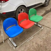 Chaises d'attente en métal pour l'extérieur, usage commercial, pour aéroport, hôpital, matériau PP, banc de réception pour passagers et patients