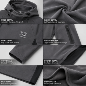 Sweat-shirt technique personnalisé résistant à l'eau, pull léger pour activités de plein air, vêtement de sport avec logo OEM - Product Image 3