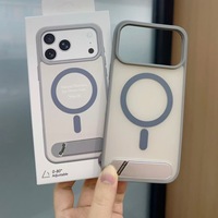 Coque de luxe givrée avec support de charge sans fil pour iPhone 18 17 16 Pro Max, antichoc, sensation peau, magnétique, avec boîte