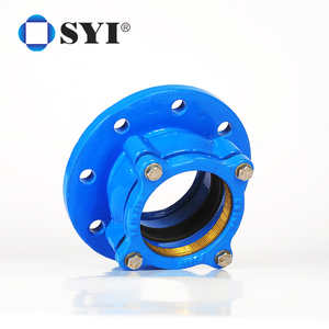 Adaptadores Compactos con Brida de Hierro Dúctil Galvanizado SYI para Tuberías de PE, 16 <span class=keywords><strong>Bar</strong></span>/250 PSI, Uso Agrícola y de Construcción - Product Image 1