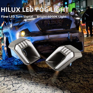 LED gemodificeerde mistlampen met <span class=keywords><strong>start</strong></span>-up flow & sequentiële richtingaanwijzers voor <span class=keywords><strong>Toyota</strong></span> <span class=keywords><strong>Hilux</strong></span> 2021-2024 Rocco Revo - Product Image 2