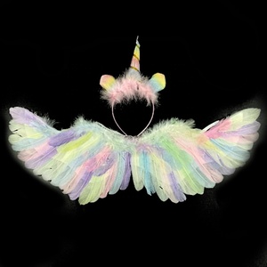 <span class=keywords><strong>Ali</strong></span> d'<span class=keywords><strong>Angelo</strong></span> Economiche per Carnevale Fatato, Design Artigianale con Piume Colorate per Halloween, Cosplay e Feste Danzanti - Product Image 6