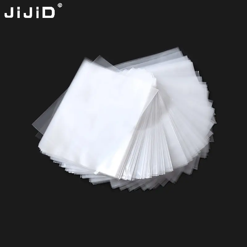 Jijid מפעל מותאם אישית מכירה ישירה שקיות פלסטיק ברורות בגודל 25 ס "מ-150 ס" מ פס "פ מזון שטוחים מצעים אריזה שקיות פלסטיק