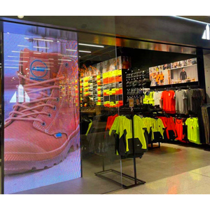 Lecede độ sáng cao P3.91-P7.8 nhôm bảng điều chỉnh kinh doanh quảng cáo hiển thị LED linh hoạt trong suốt Màn hình phim - Product Image 4