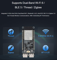Papan Pengembangan Wi-Fi 6 Dual-Band ESP32-C5, Prosesor RISC-V 240MHz, Modul Seri ESP32-C5-WROOM-1, MCU RISC-V Multi-Protokol