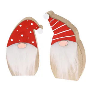 Natal papai noel gnome decorações de madeira elf escandinavo gnome fornecedor para decoração de casa feriado