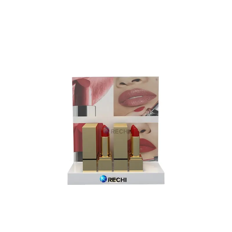 RECHI Custom Wholesale clear removable universal Acrylic 12pcs Lipstick Mascara lipstick display stand with lid