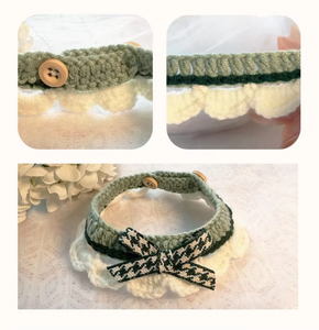 Japanese Style Soft Solid Dog Scarf Eco-friendly Pet Collar Decoration <b>Bow</b> Slippery Towel for Small Dogs Cats - Product Image 6