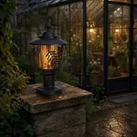 Lanterne de jardin botanique avec cage à motif de feuilles pour l'éclairage des cours de villas