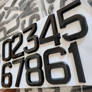 Wholesale Singapore ABS Letters Car Emblem <strong>Black</strong> Self Adhesive Number Plate Letetrs - Product Image 1