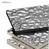 Tablero de Metal de PVC resistente al agua Panel de pared de techo Película de aluminio Material decorativo Hoja laminada de plástico Moldura de corte personalizada