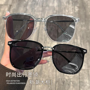 Lunettes de soleil polarisées élégantes unisexes, monture noire, verres TAC, protection UV400 pour le soleil et la conduite, style 19241 - Product Image 2