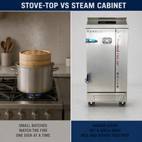 Armoire de cuisson à vapeur électrique professionnelle en acier inoxydable 304, 12 à 24 plateaux, équipement de cuisine pour restaurant et cantine