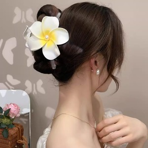Pinces à cheveux fleuris style coréen, polyvalentes, taille moyenne, pinces requin pour femmes, accessoires de coiffure tendance et frais - Product Image 6