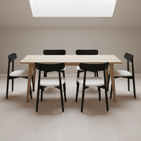 Chaise de salle à manger en cuir et bois de style nordique minimaliste européen pour restaurant, table de salle à manger, hôtel, appartement