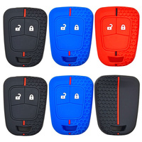 Coque de clé de voiture à lame non coupée en silicone pour Chevrolet Camaro Cruze Sonic Impala Malibu AVEO Equinox et Opel