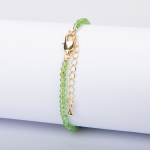 สร้อยข้อมือทอสำหรับผู้หญิงสร้อยข้อมือทอไข่มุกสีเขียวละเอียด2273 - Product Image 3