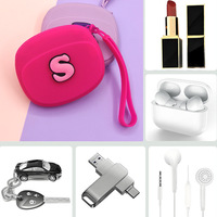 Pochette multi-poches en silicone polyvalente, mini porte-monnaie, petit sac en caoutchouc souple pour carte mémoire, carte SIM et petits outils