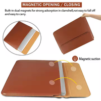 Housse pour ordinateur portable en cuir PU de 14 pouces, compatible avec le nouveau Mac Book Pro 2021, Huawei MateBook 2021, HP Chromebook, Dell Latitude