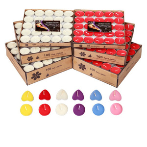 Fabricant vente en gros bougies rondes en <span class=keywords><strong>paraffine</strong></span> bougies chauffe-plat de mariage romantique avec emballage en boîte 50 pièces - Product Image 2