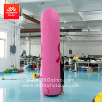 Arc gonflable en ruban rose pour les événements de sensibilisation au cancer du sein