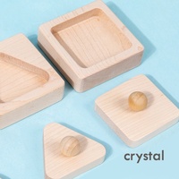 Juguete Educativo de Madera Maciza de Arce con Formas Geométricas para el Desarrollo Cognitivo y Aprendizaje Temprano para Niños de 2-3 Años