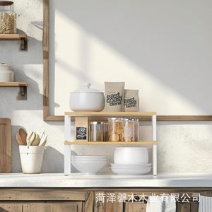 Étagère de rangement de cuisine empilable, lot de 2, pour l'organisation du comptoir - Product Image 3