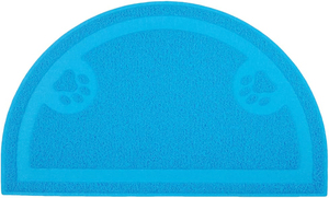 Alfombrillas de Lujo Semicirculares Grises Impermeables Antideslizantes Lavables de PVC para Recoger Arena de Gato, Control de Dispersión de Arena, Tapetes para Gatos - Product Image 3