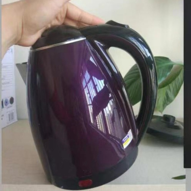 1.8L Battery-Powered Electric Kettle Double Wall Anti-Scald Automatic Shut-Off Stainless Steel Cordless Portable Household