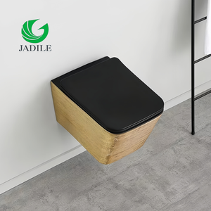 Articles sanitaires en or électrolytique de luxe <span class=keywords><strong>Wc</strong></span> <span class=keywords><strong>suspendu</strong></span> au mur en céramique cuvette de toilette salle de bain toilette suspendue au mur - Product Image 2