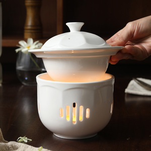 Olla de Sopa de Cerámica Ecológica Personalizada con Borde Dorado, Vajilla de Hotel, Olla para Caldos, Tazón para Estofados, Juego de Tazones para Fiestas - Product Image 2