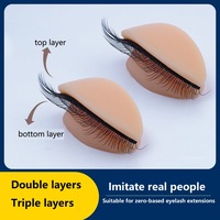 Tête de mannequin pour cils, en silicone, amovible, pour la pratique des yeux/paupières, pour débutants, modèle d'outil en boîte pour la formation aux extensions de cils
