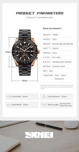50 Piezas Reloj de Pulsera de Cuarzo Skmei 9253 con Logotipo Personalizado OEM, Diseño Original de Marca para Hombre, Reloj de Pulsera para Hombre, Reloj Para Hombre, Montre - Product Image 6
