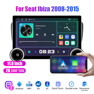 11,8 "Diamond Dual Knobs 2K QLED Screen 2 Din Android Car Radio para Seat <span class=keywords><strong>Ibiza</strong></span> 2008-2015 Stereo Android Auto Carplay - Product Image 3