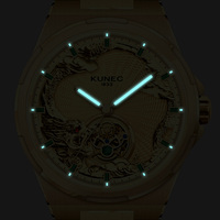 Reloj Mecánico de Lujo Personalizado OEM con Esfera de Oro de 24K, 42MM, Motivo de Dragón, Caja de Acero Inoxidable, Relojes Automáticos para Hombre, Movimiento Japonés Miyota