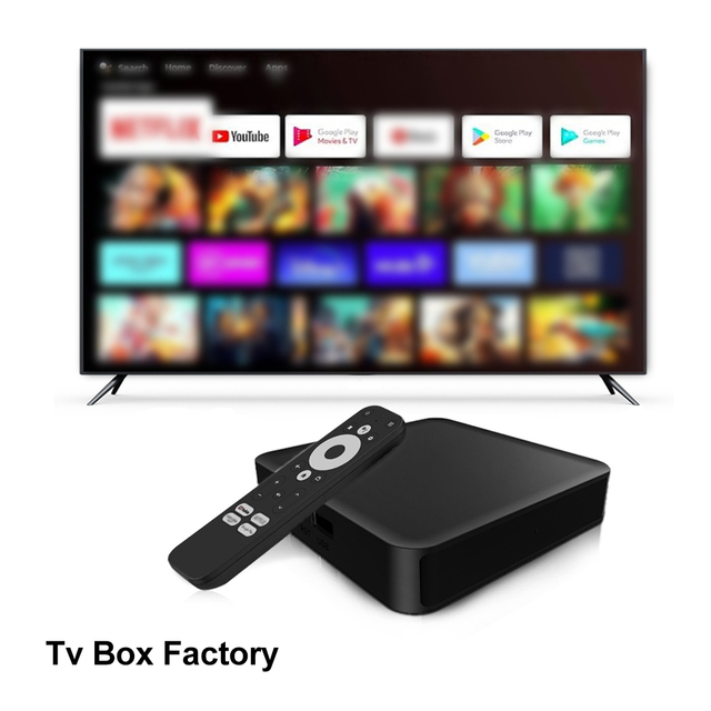 Factory OEM Google Certified 4k Smart Android Tv Box Amlogic S905Y4-B Voice Control 2GB 32GB Android 14 Licensed google Tv Box