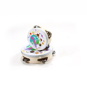 กลองไม้การ์ตูน แทมบูรีน เครื่องดนตรีเคาะจังหวะ ออร์ฟ สำหรับการเรียนรู้และสอนเด็กเล็ก ใช้สำหรับการแสดง - Product Image 4