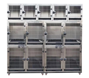 Cages pour chiens en acier inoxydable médical VET, cages pour chats, cages pour lapins, <span class=keywords><strong>cage</strong></span> en métal DIY pour animaux de compagnie, <span class=keywords><strong>cage</strong></span> pour chiens pour vétérinaire - Product Image 1