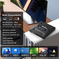 External CD/DVD Burner Player Reader Writer Optical Disk Drive with SD Card Reader and USB 3.0+2.0+Type-C Input Ports for Laptop