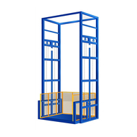 Ascenseur de fret personnalisé de 1 à 10 tonnes, type rail, élévateur de fret à cinq ou six niveaux, ascenseur hydraulique