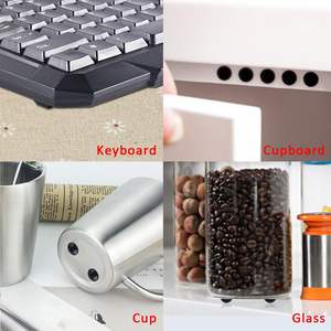 Piedi in gomma nera autoadesivi tamponi paraurti anti rumore tamponi per porte armadi cassetti elettrodomestici - Product Image 3