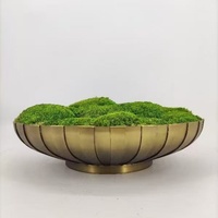 Vas Bunga Nordik Putih dan Emas, Pemasok Taman, Pot Tanaman Stainless Steel, Pot Tanaman Besar untuk Dekorasi Rumah