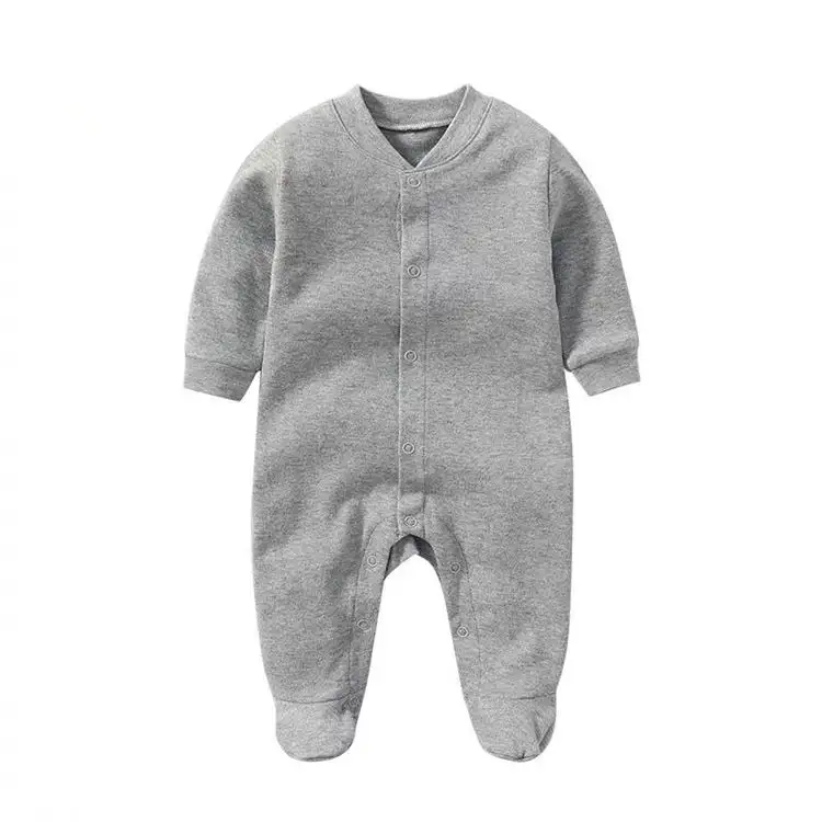 Muslin Tree Infant Long Sleeve 100% Cotton Long Sleeve Organic Baby Clothes Romper