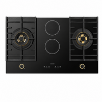 Table de cuisson encastrable à quatre brûleurs à allumage piézoélectrique haute efficacité, surface en verre, écoénergétique, gaz et électrique – Fournisseur