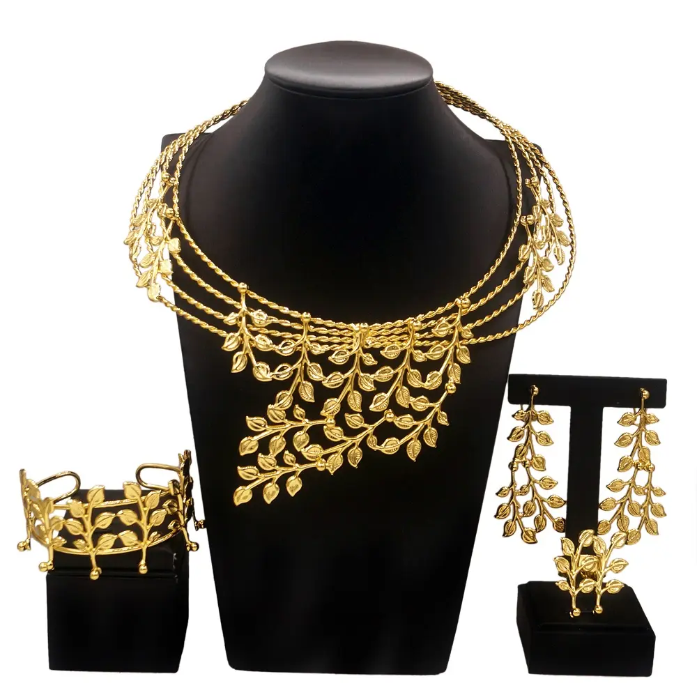Yulaili — ensemble de bijoux trois couleurs, collier fin à fleurs avec strass, tour de cou Simple