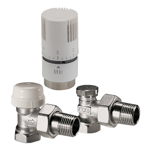 Kit di Controllo Termostatico Angolato Standard T1500 con Connessione Femmina Ivar 3/8\" F X 3/8\" M, O-Ring per Fluidi Acquosi, Alimentazione Manuale - Product Image 1